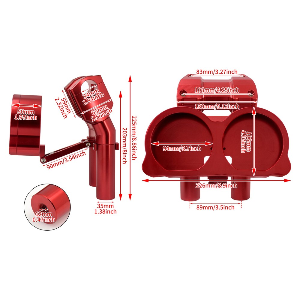 Handlebar Riser With Instrument Panel Kits For Road Glide FLTRX 2015-up