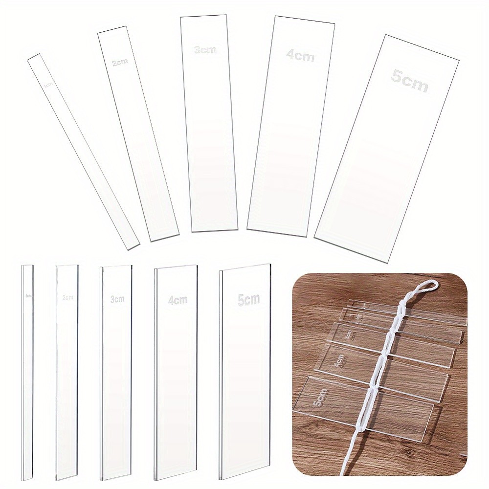 1set 10pcs Macrame Separator Tool Macrame Spacer Guide 4 Size Macrame Guide Tool