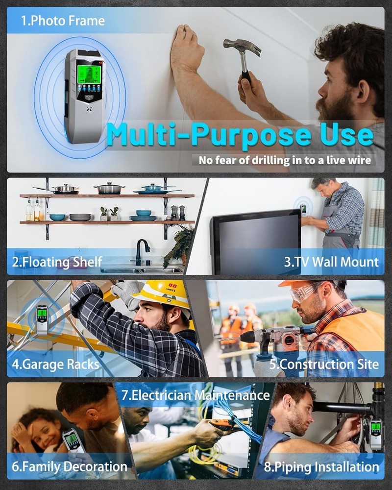 Stud Finder Wall Scanner, Enhanced Accuracy High Stability Electronic Detector