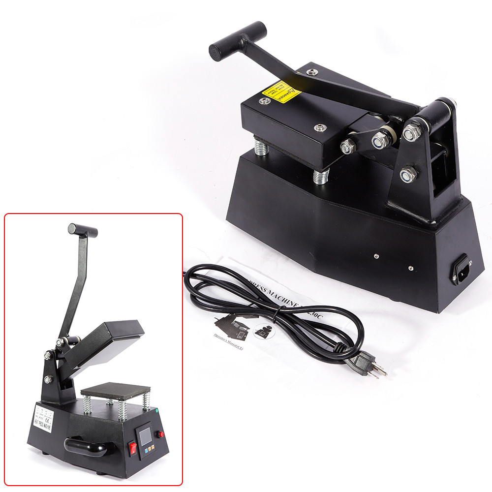 Universal Heat Press Machine 0-999s Timer 110V Hydraulic Machine Lcd Display