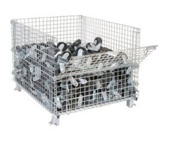 Nashville Wire Folding Wire Container - 48 x 40 x 36 1⁄2"