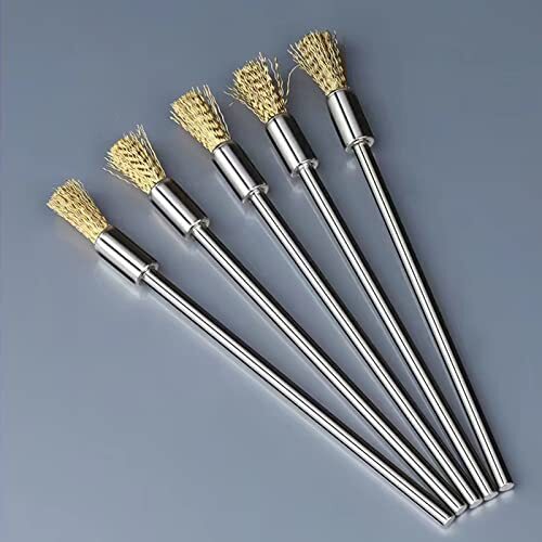 10 Pack Extended Copper Wire Brush Rust Paint Removal Bits Rotary Tool