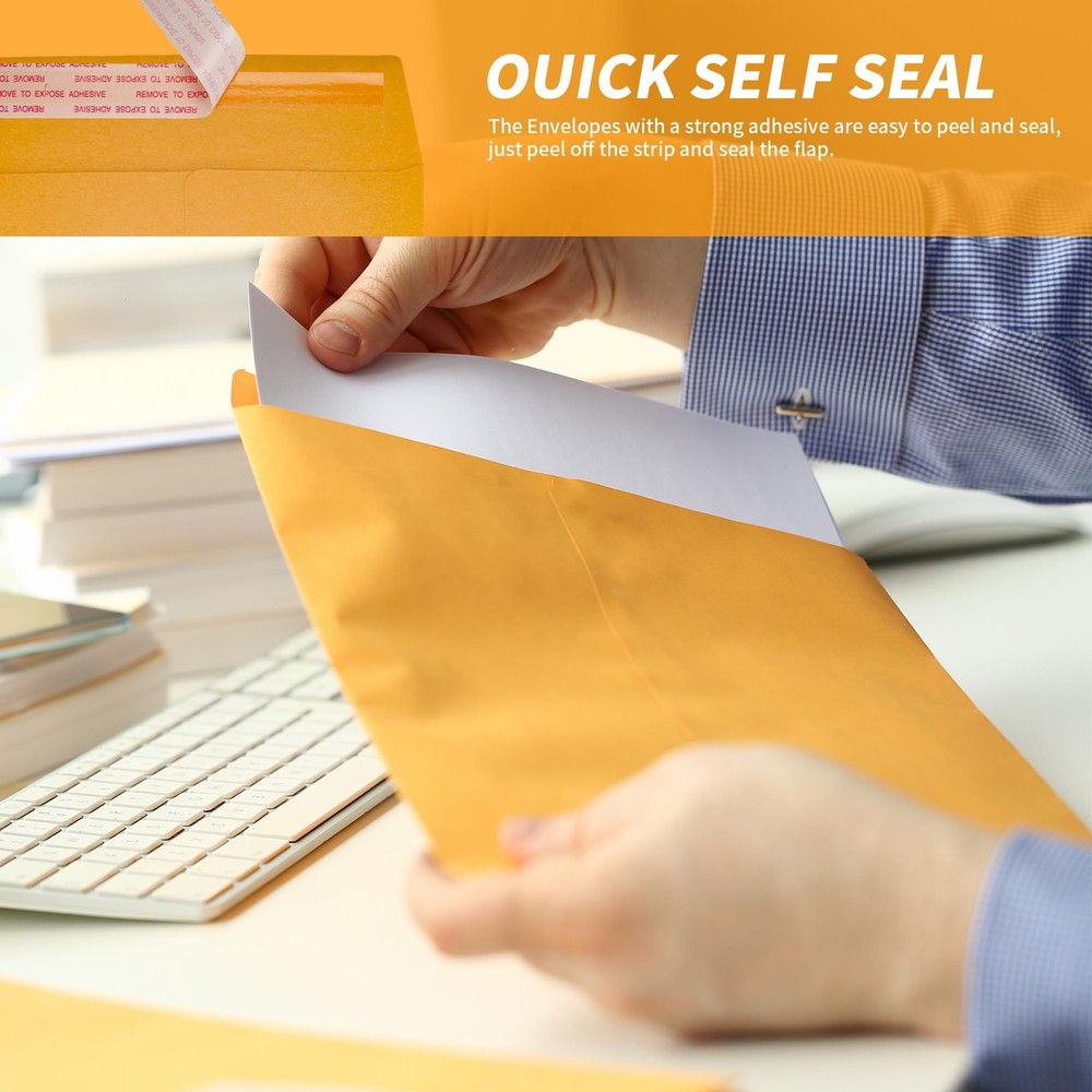 6x9 Envelopes Self Seal for Mailing, Organize, Storage, Home Documents