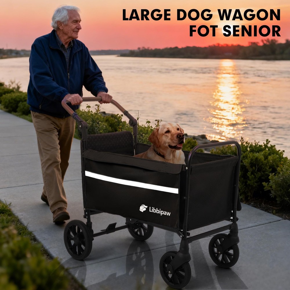AllTerrain Dog Wagon for Medium Large Pets up to 200lbs Foldable Stroller