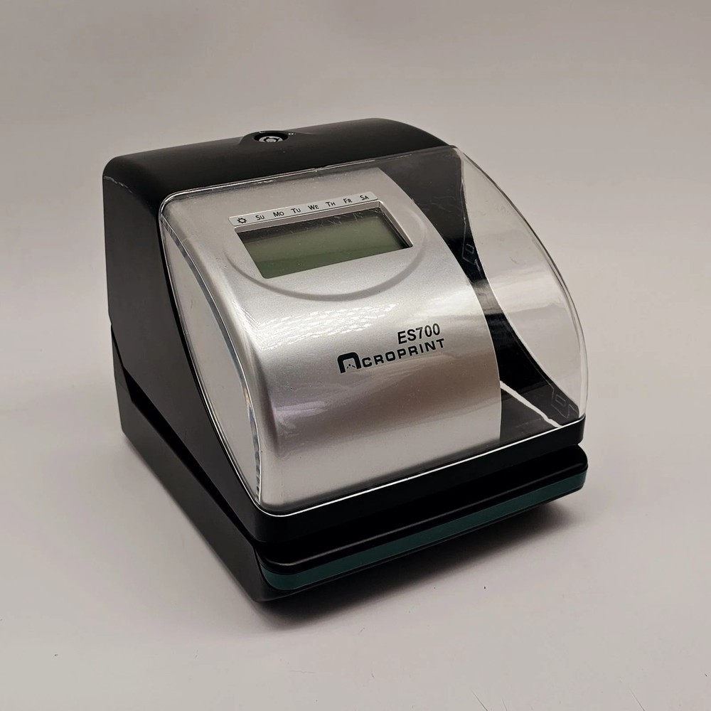Acroprint ES700 Electronic Multifunctional Time Clock No Key, Includes PowSupply