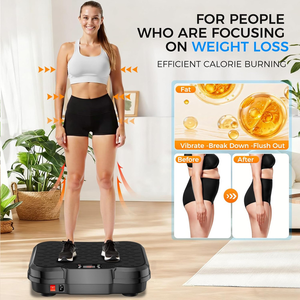 Vibration Plate Exercise Machine, 450 Lbs Capacity, 250 Adjustable Speeds
