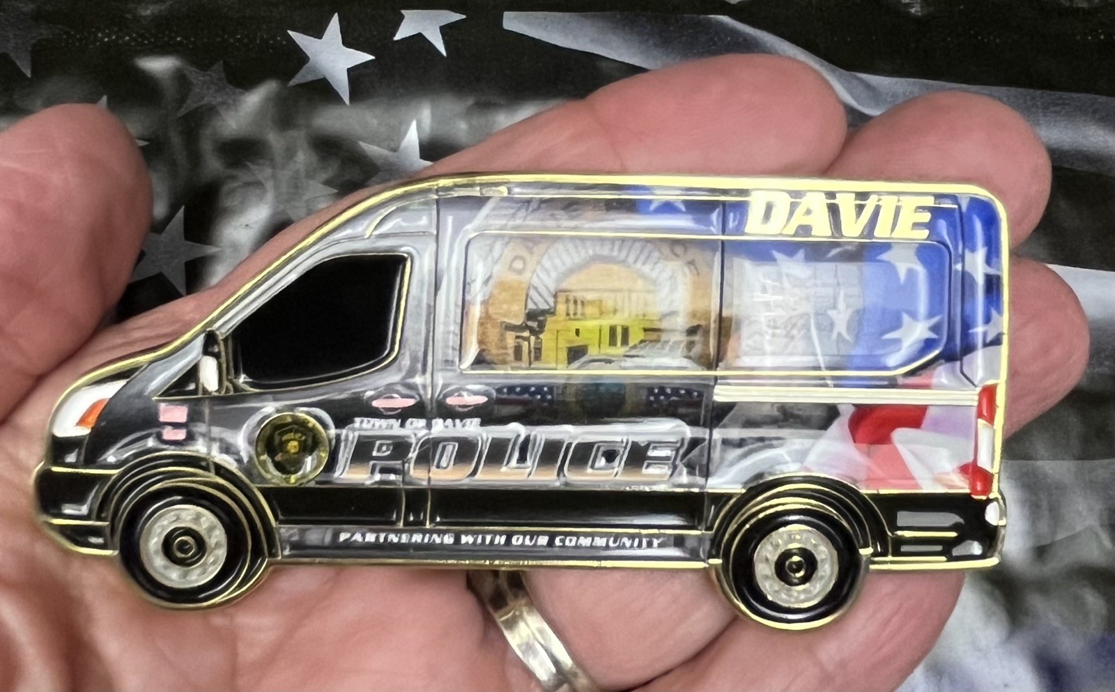 Davie Police Department Community Oriented Policing COP Unit Van Challenge Coin