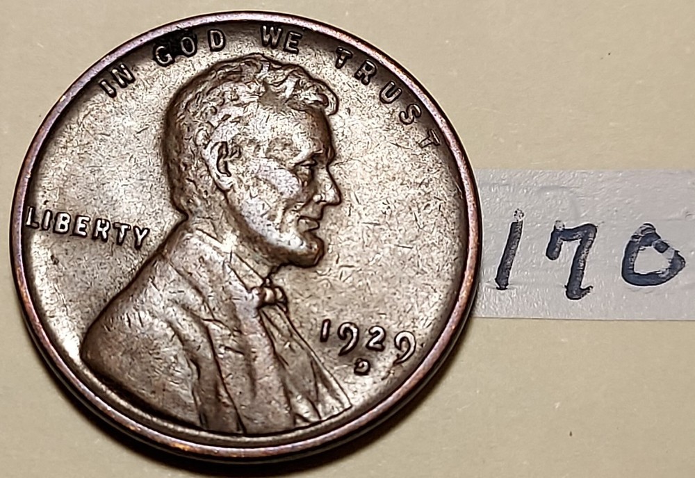 1929-D Lincoln Wheat Cent VF #170