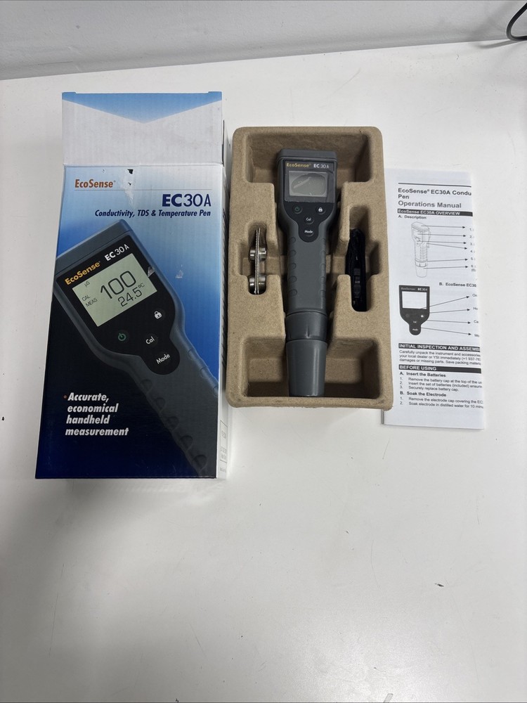 Ysi Ecosense Ec30a Conductivity Meter Open box