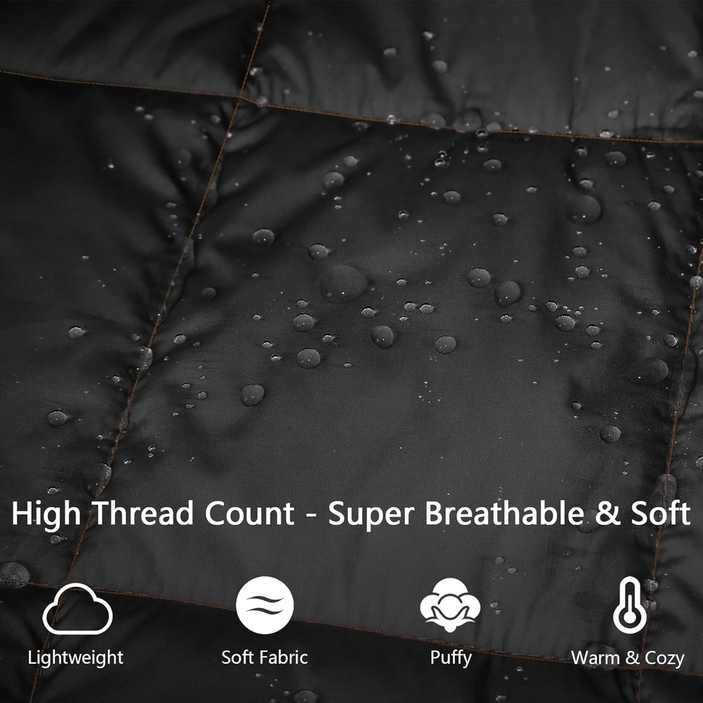 Camping Blanket,Lightweight Puffy Blanket Packable down Alternative Throw Blanke