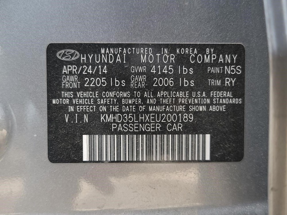 ELANTRA 2014 Jack 2230247