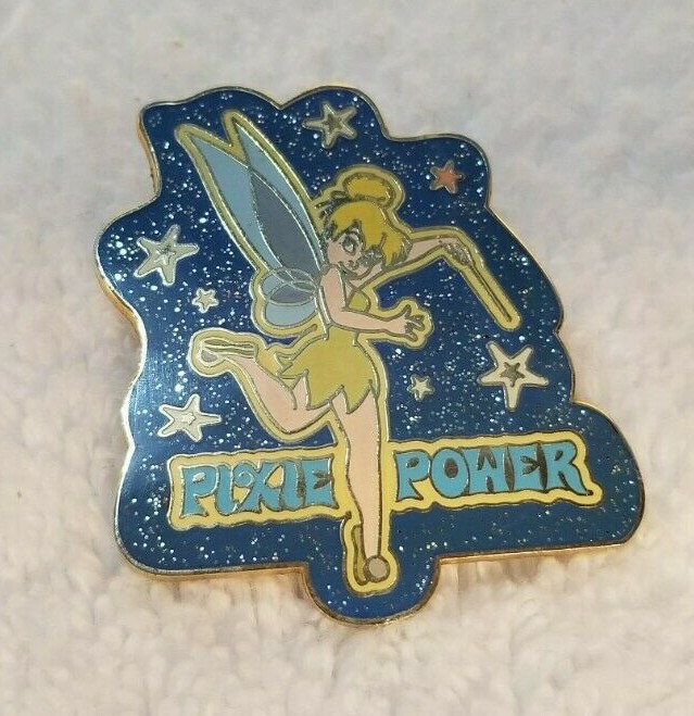 Disney 2002 TINKERBELL PIXIE POWER Trading Pin Glitter Sparkle