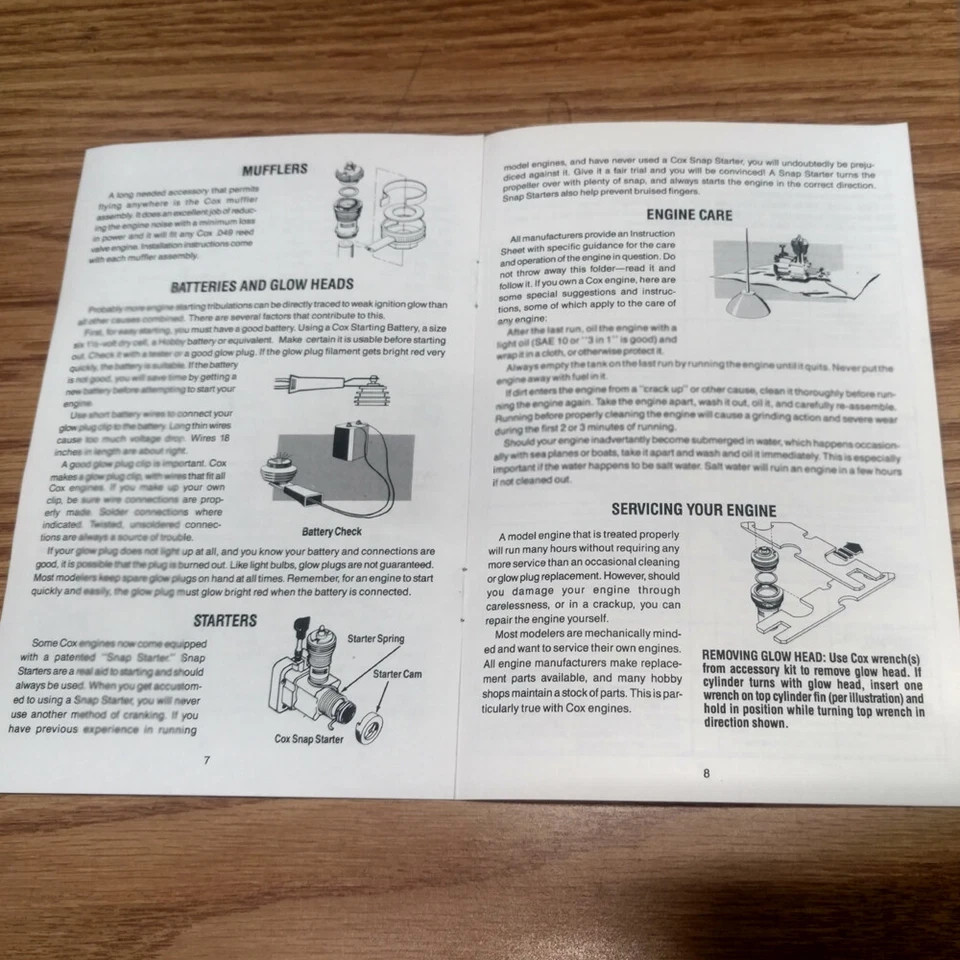 Cox Engine Performance Guide manual Excellent New Condition from old stock.