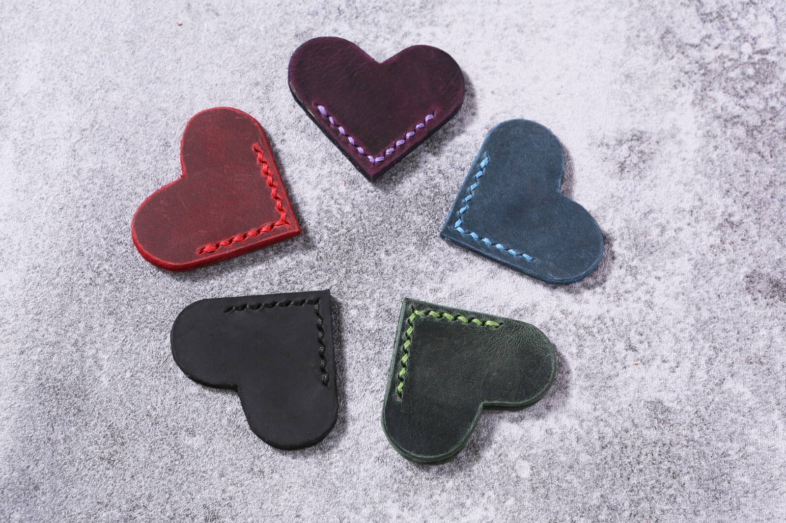 2 PCS Personalized leather bookmark book mark , geniune leather custom bookmark