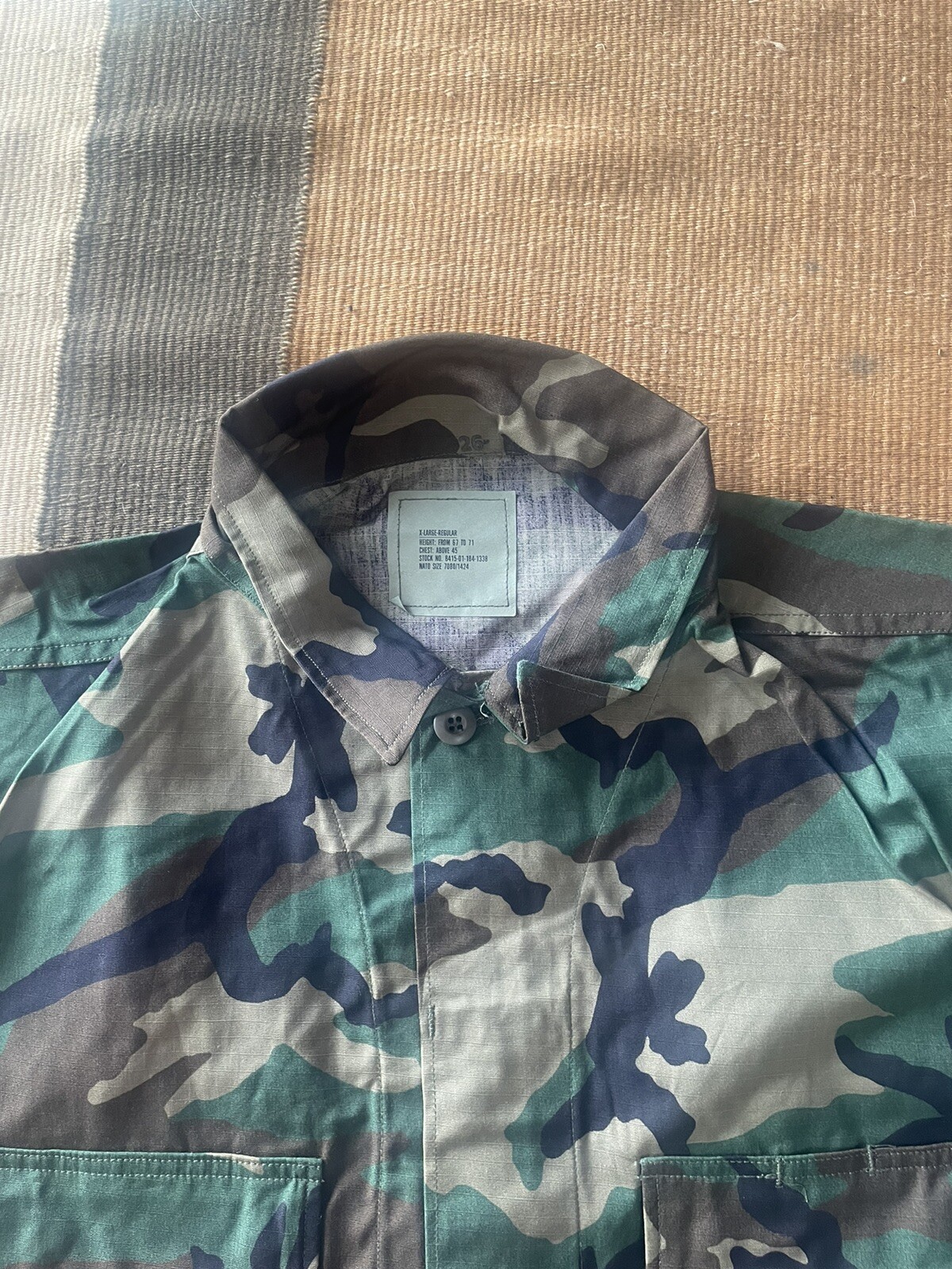 US Military issue woodland BDU blouse/shirt XL-Reg NEW