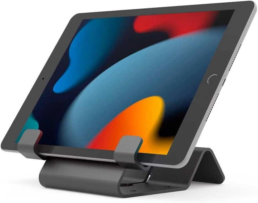 Universal Security Tablet Holder with Security Cable Lock and Plate, Black (CL12