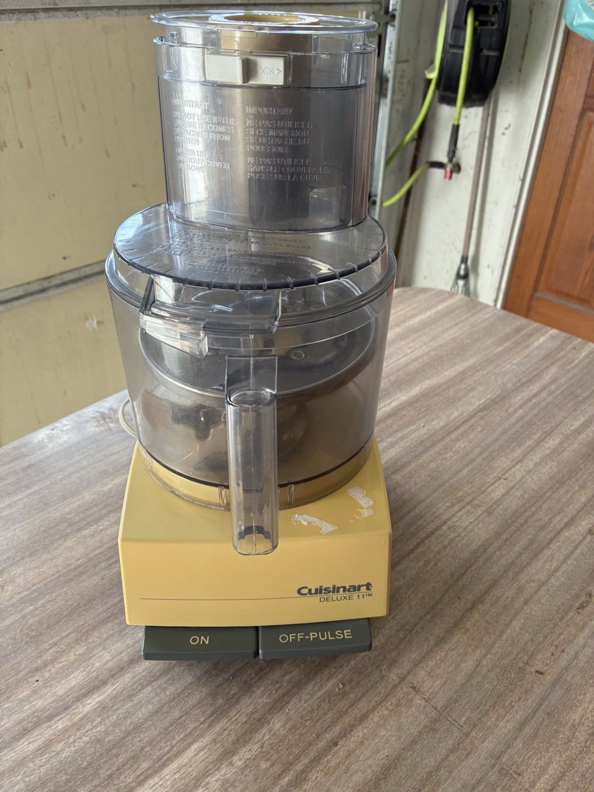 Cuisinart DELUX 11  Food  Processor  YELLOW Tested Working