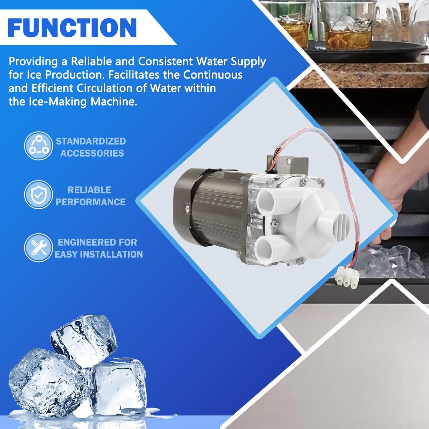 S-0731 Ice Machine Motor Fits for Hoshizaki 900-SD,KM-1300M,KM-1600M 120V 60W