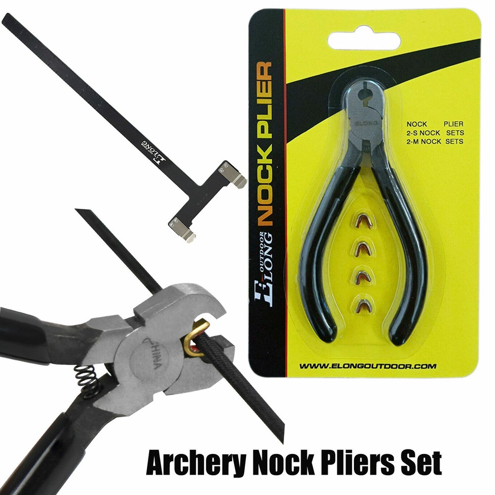 Archery String Nocking Points Pliers Strings Knock Set T Shape Bow Square Ruler