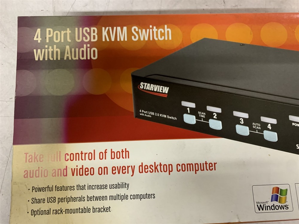STAR VIEW 4 PORT USB KVM SWITCH WITH AUDIO