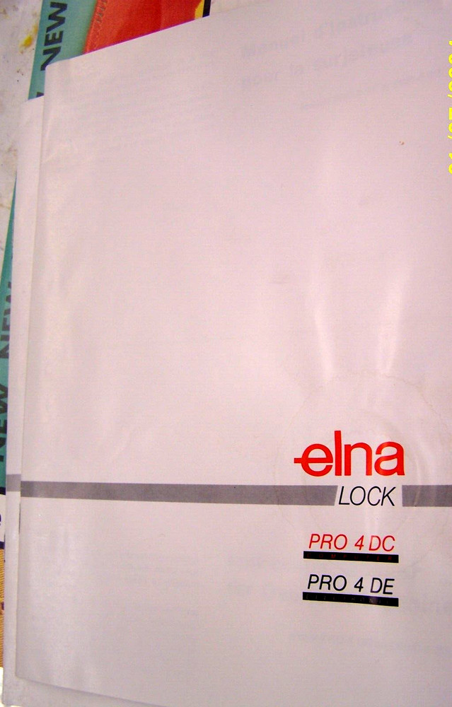 used Elna Lock Pro 4 DC Overlock Serger Machine plus Accessories powers up
