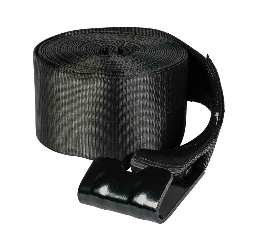 (10 Pack) 4"x30' Winch Straps w/flat Hook - Black, WLL 5400 Flatbed Tie Down ...