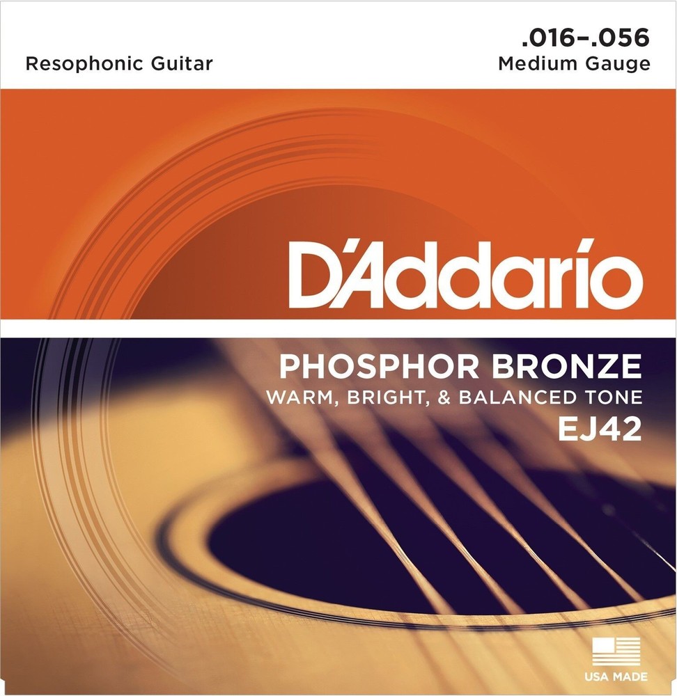D'Addario Guitar Strings Resophonic EJ42 Phosphor Bronze