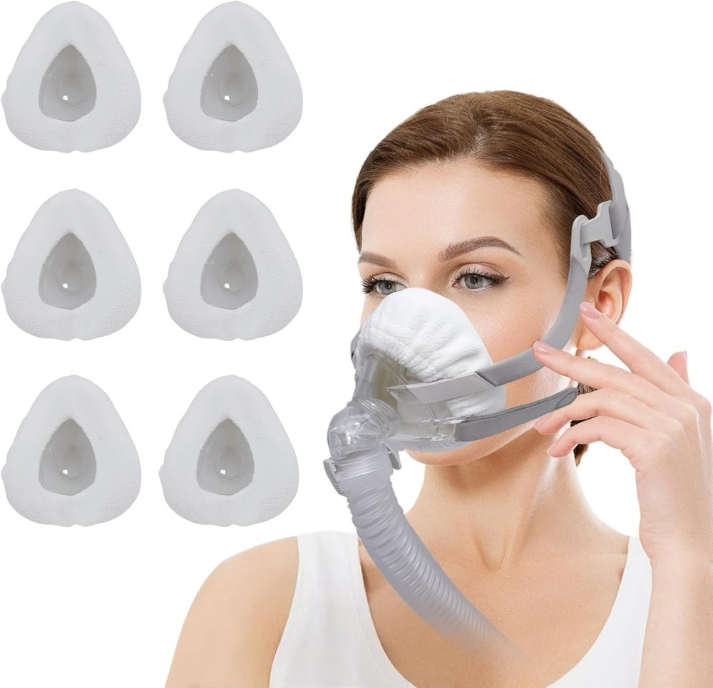 6 Pack CPAP Mask Liners Compatible with Full Face Cushion Covers Medium