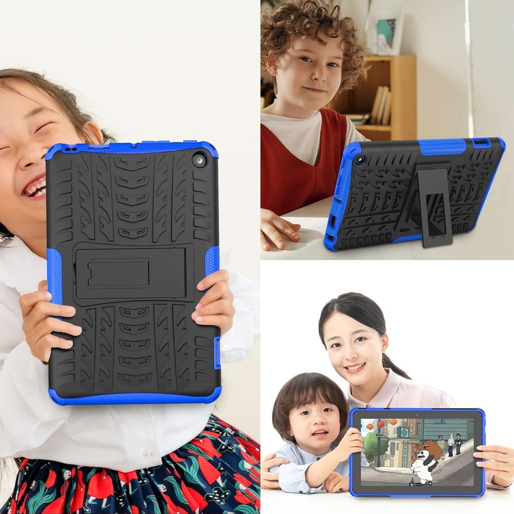 Case for Fire 7 Tablet 2022 Release, Dual Layer Shockproof with Kickstand