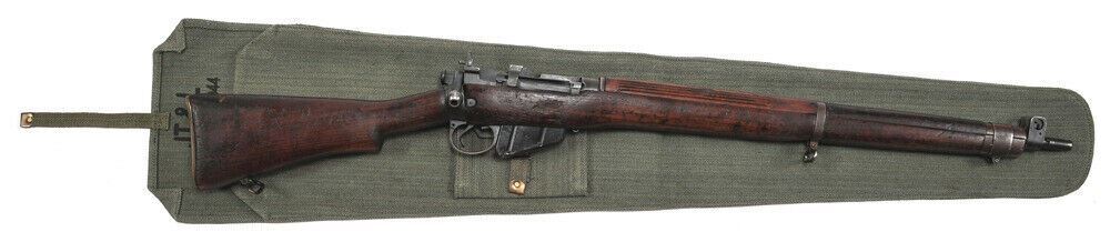 British Lee Enfield OD Canvas Rifle Case MARKED "JT&L London 1944"