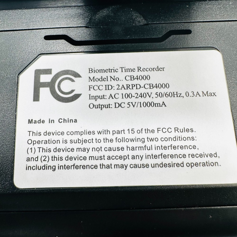 Allied Time CB4000 Biometric time clock system READ!!