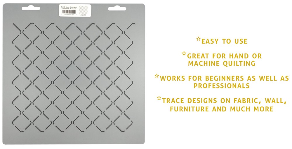 Quilting Stencil Diamond Crosshatch Quilt Patterns 1" Grid Background Template