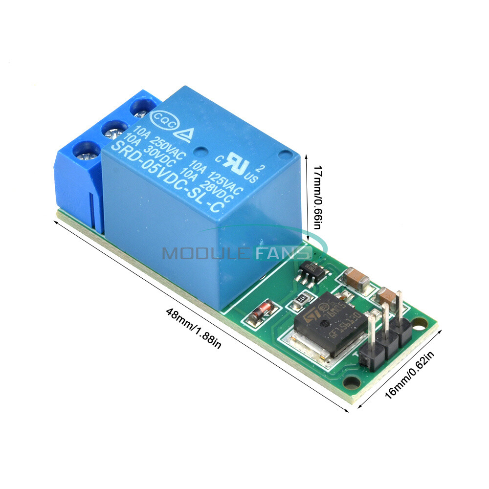 6-24V Flip-Flop Latch Relay Bistable Self-locking Low Pulse Trigger Relay Module