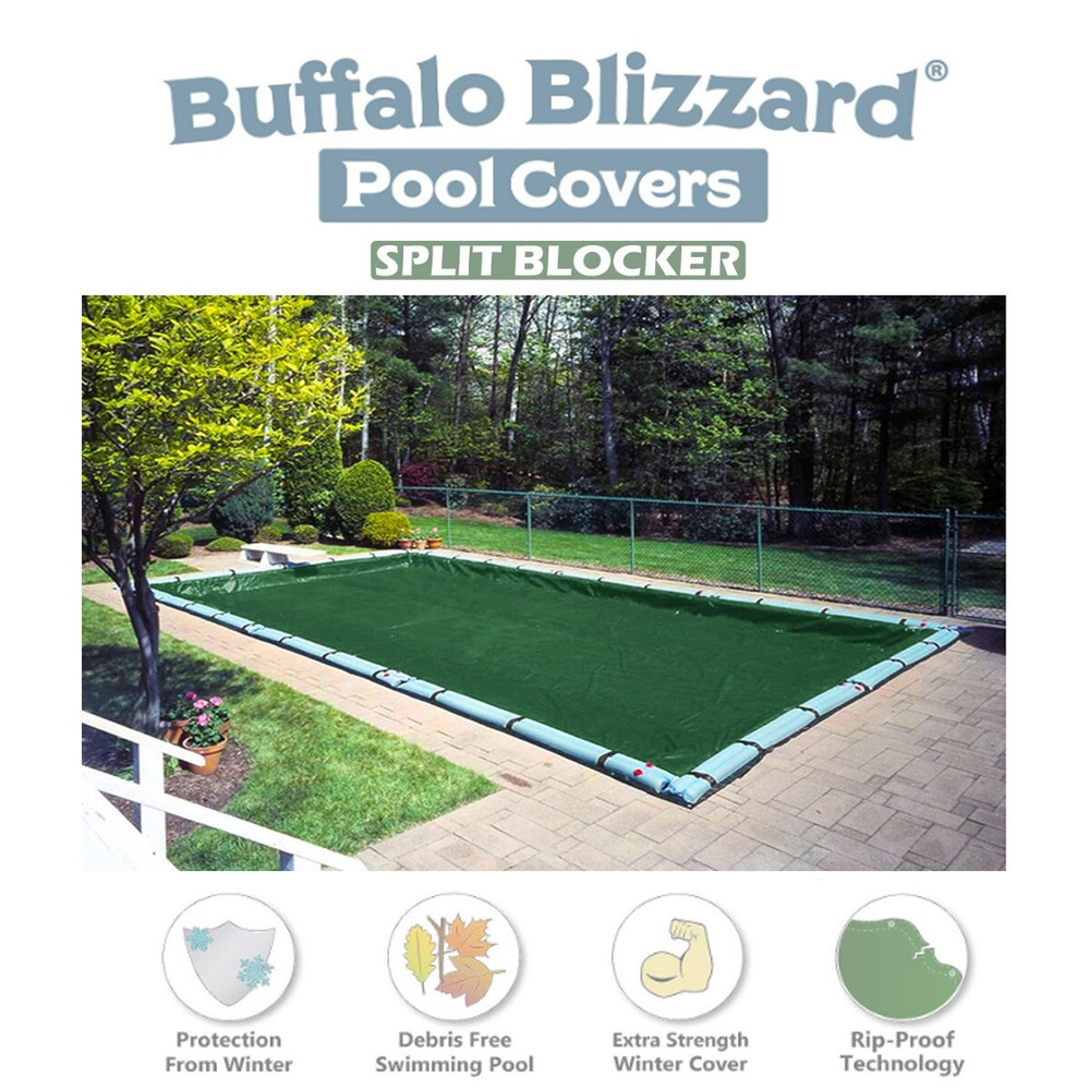 Buffalo Blizard SPLIT BLOCKER Rectangle Swimming Pool Winter Cover - Choose Size