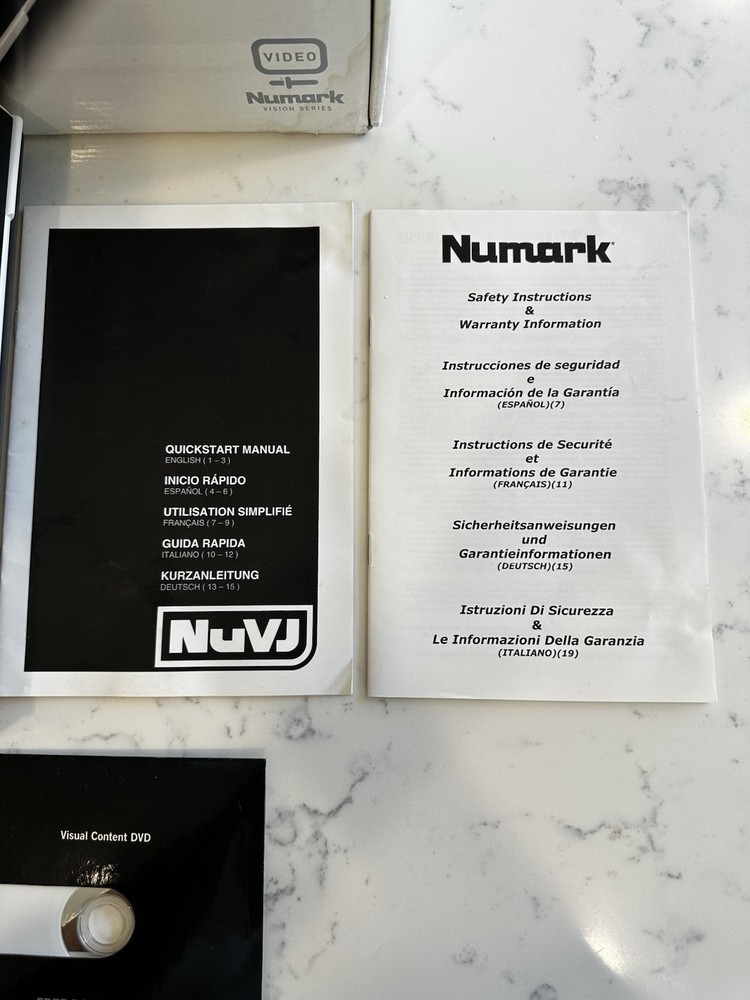 Numark NUVJ Arkaos Video Mixer Controller- Includes Instructions and Software