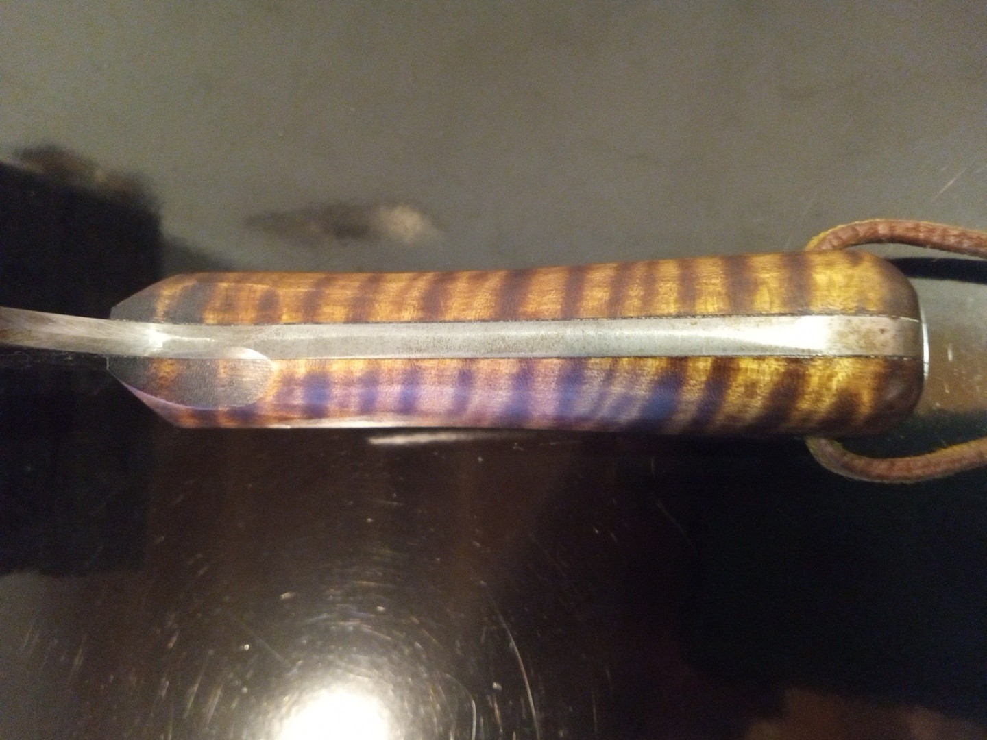 Vintage Custom-HandMade JEFF WHITE 11'' Primitive Camp Knife. Thick & Heavy Duty