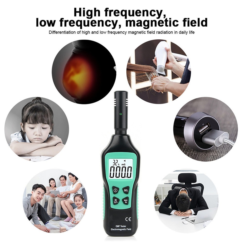 1 PC LCD Radiation Dosimeter EMF Meter Electromagnetic Radiation Detector