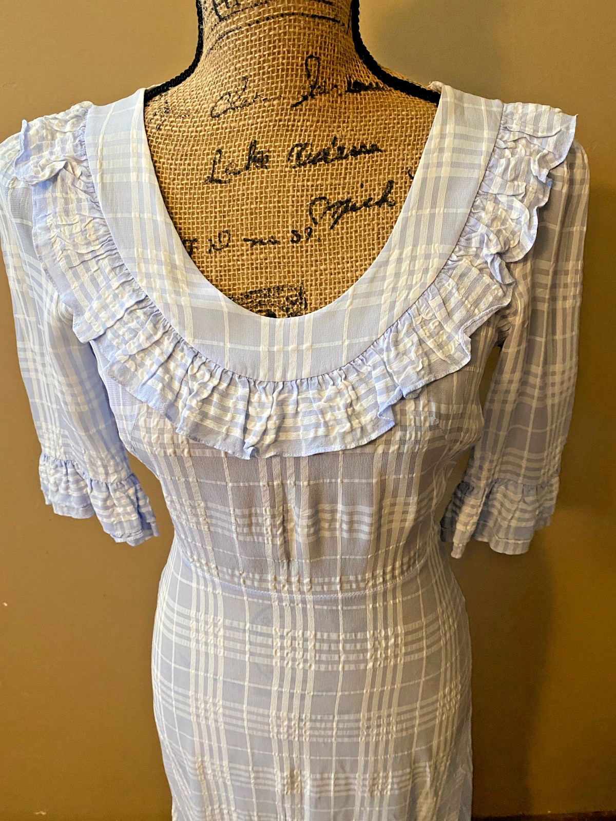 Vampire's Wife Blue White Dress, UK 8