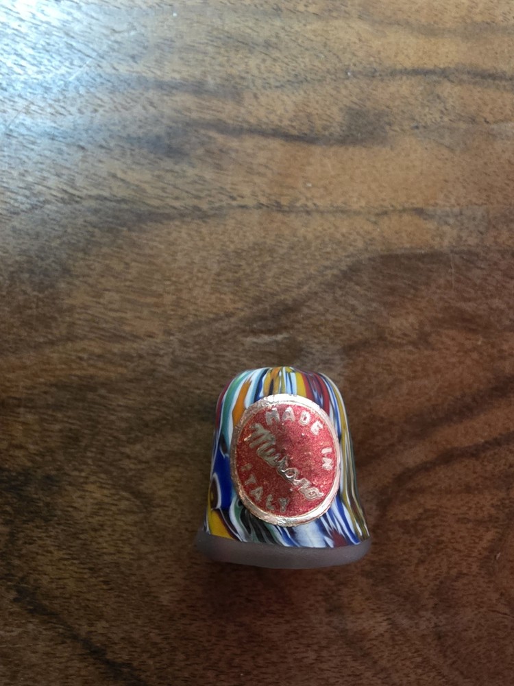 Sterling Mkd And Murano Glass thimbles