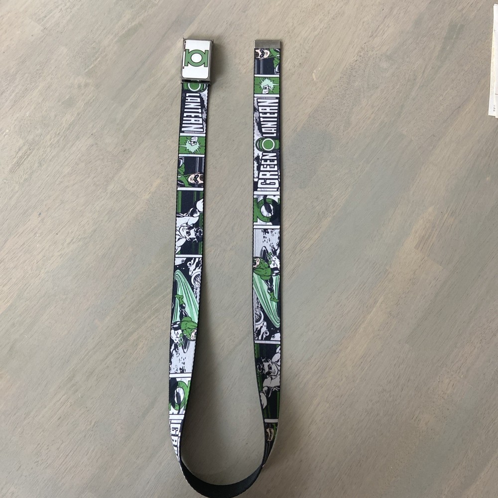 Green Lantern Comic Strip Belt One Size Fits Most DC Comics Black Background