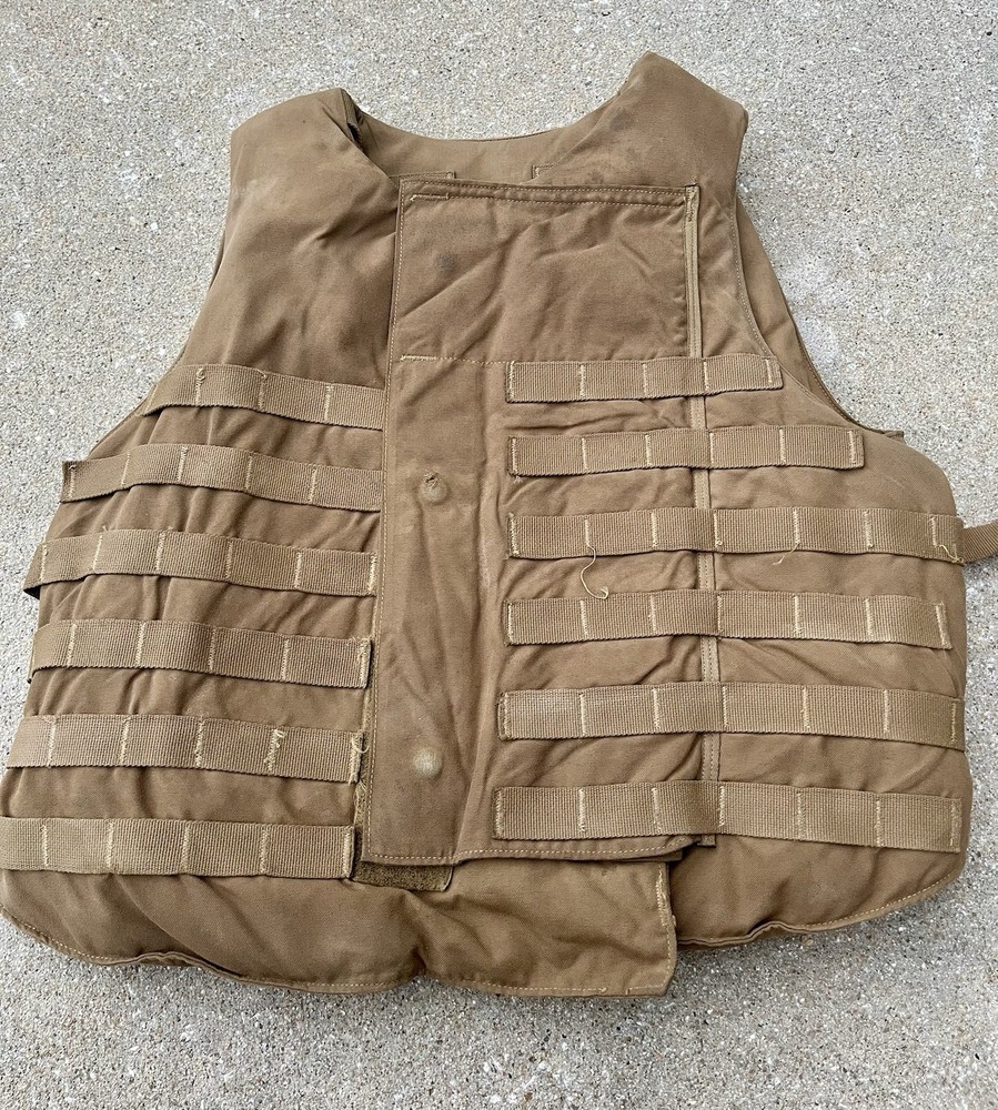 Medium USMC Coyote MOLLE Tactical Vest [Inserts] [Soft] Eagle Industries Flak