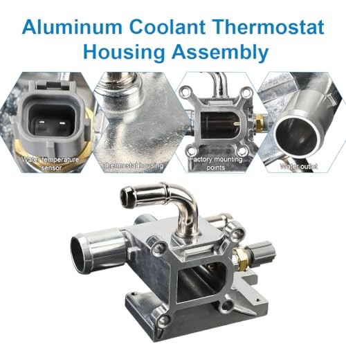 Aluminium Engine Coolant Thermostat Housing Compatible with 2006-2015 Mazda 3