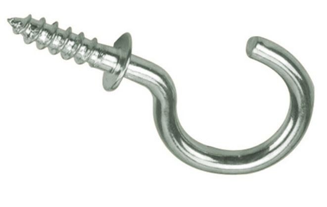 5/8" Cup Hooks Solid Stainless Steel  w/ Shoulder (100 PER BAG)