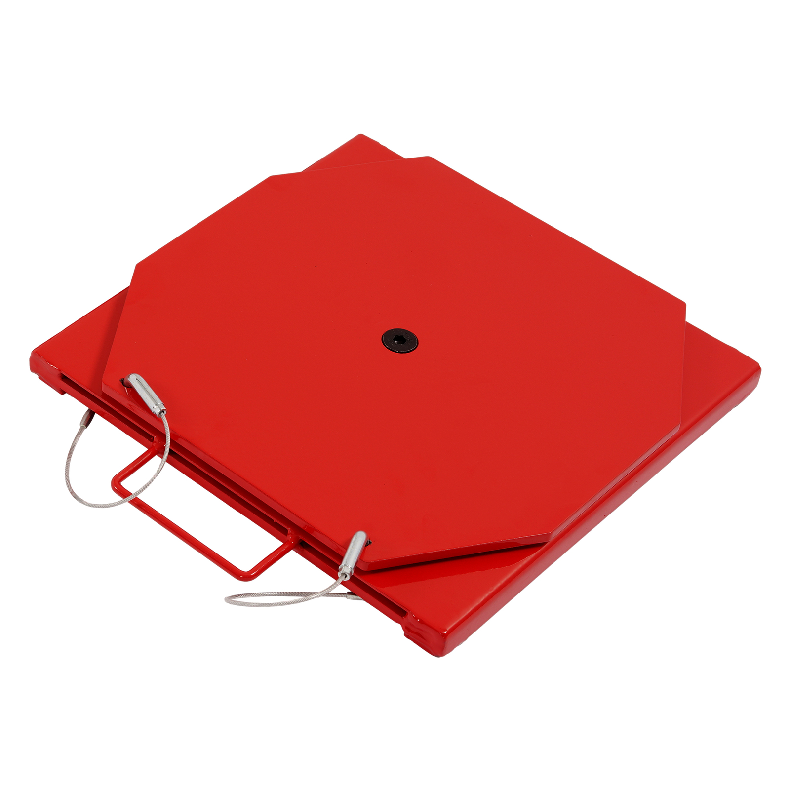 Red Steel Alignment Turn Plate Table For Passenger Car Truck 9000lb Capacity Set