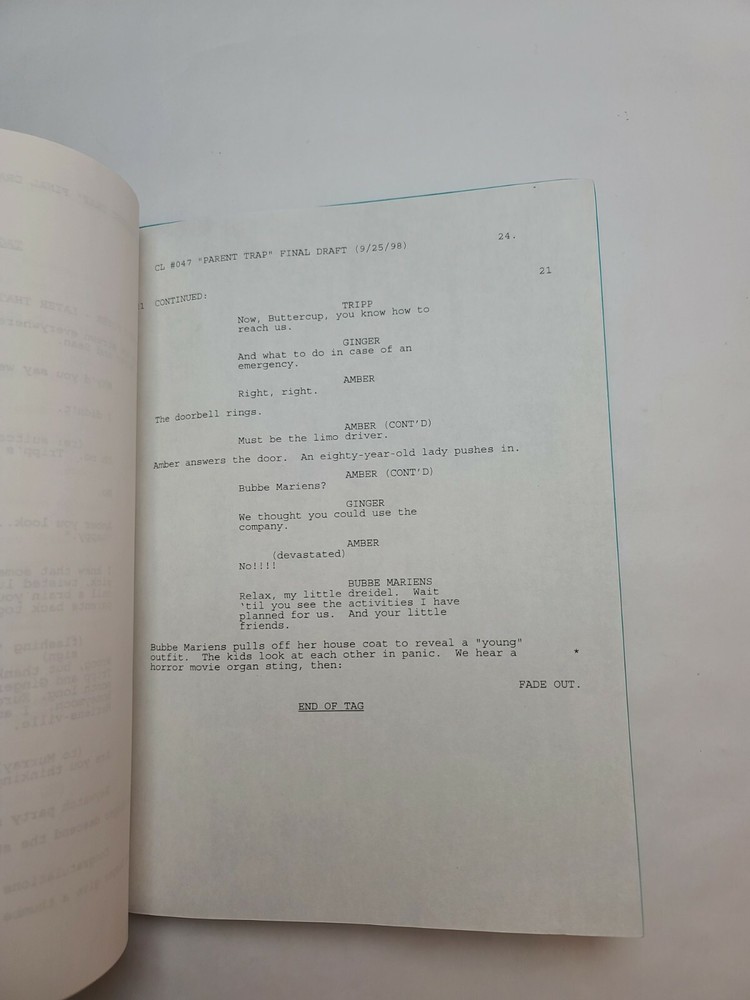 CLUELESS / Adam Hamburger 1998 TV Script, Stacey Dash "Parent Trap"