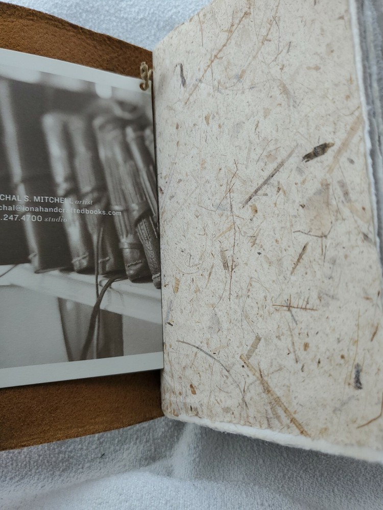 Iona Handmade Leather Bound Notebook with Icebox Clasp