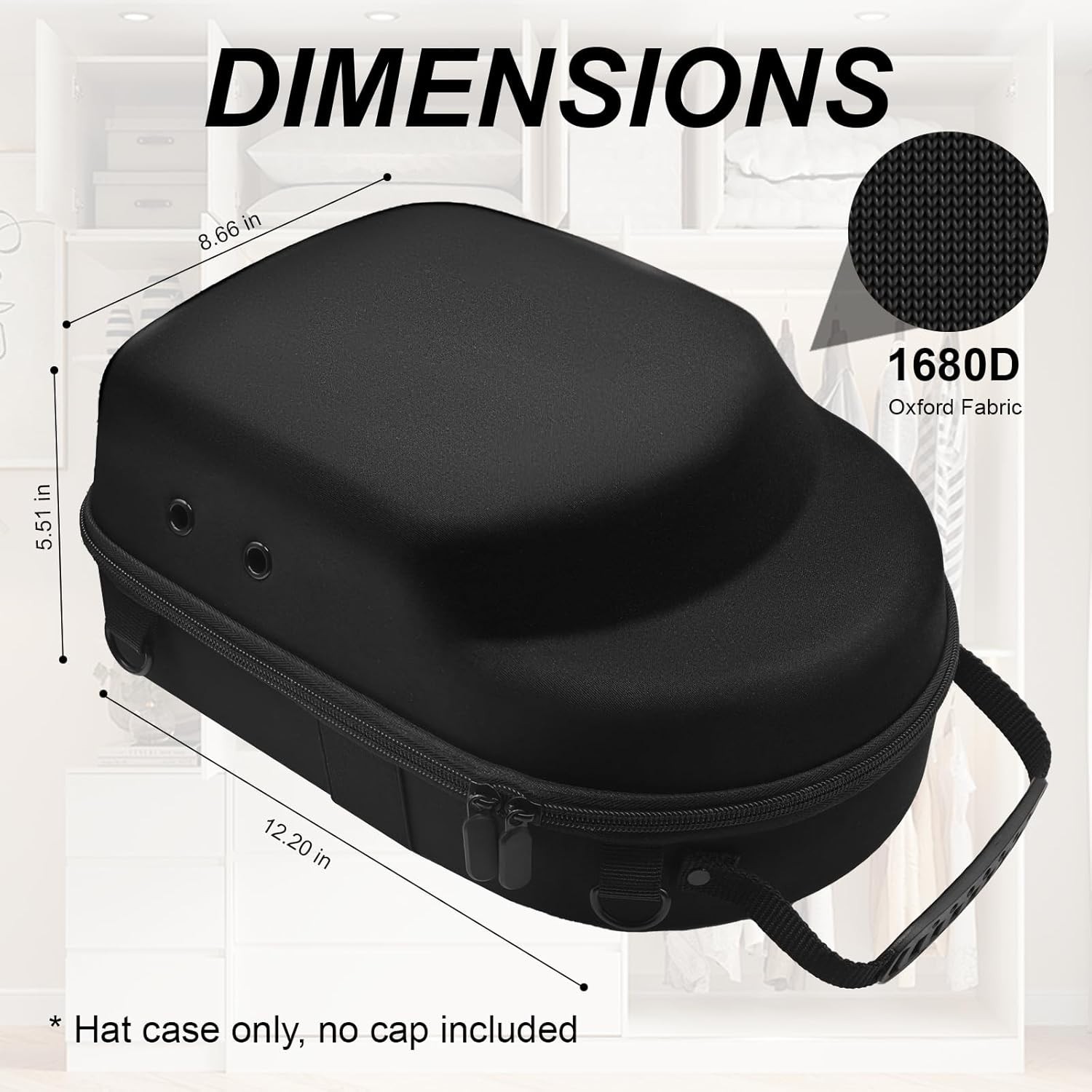 Compact Hat Protector Case with Adjustable Strap - Ideal for Travel & Gifting