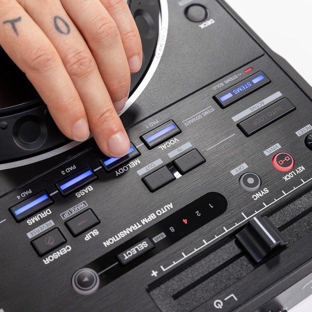 Professional Scratch-Style DJ Controller with Stems Control & Piano Play Mode