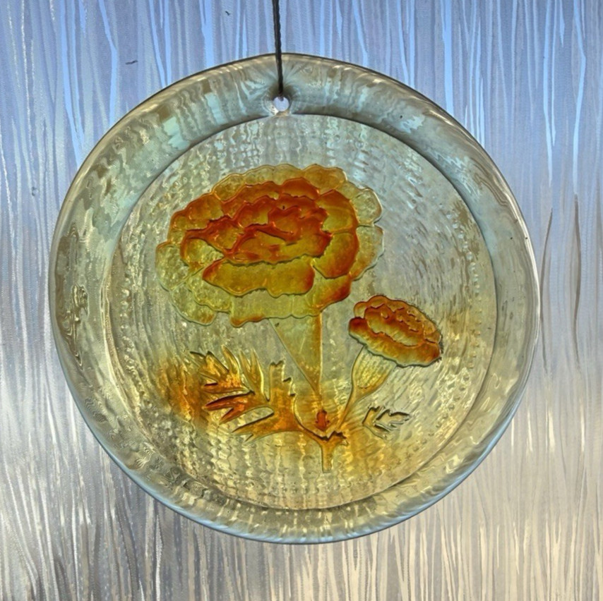 Blenko Glass Suncatcher - Marigold - Tangerine