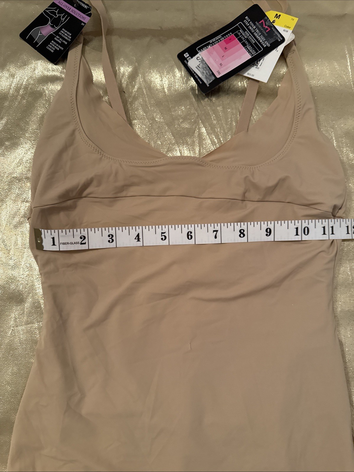 NWT Madenform Wear Your Own Bra Slip Built in Panty Firm Control Beige Size M